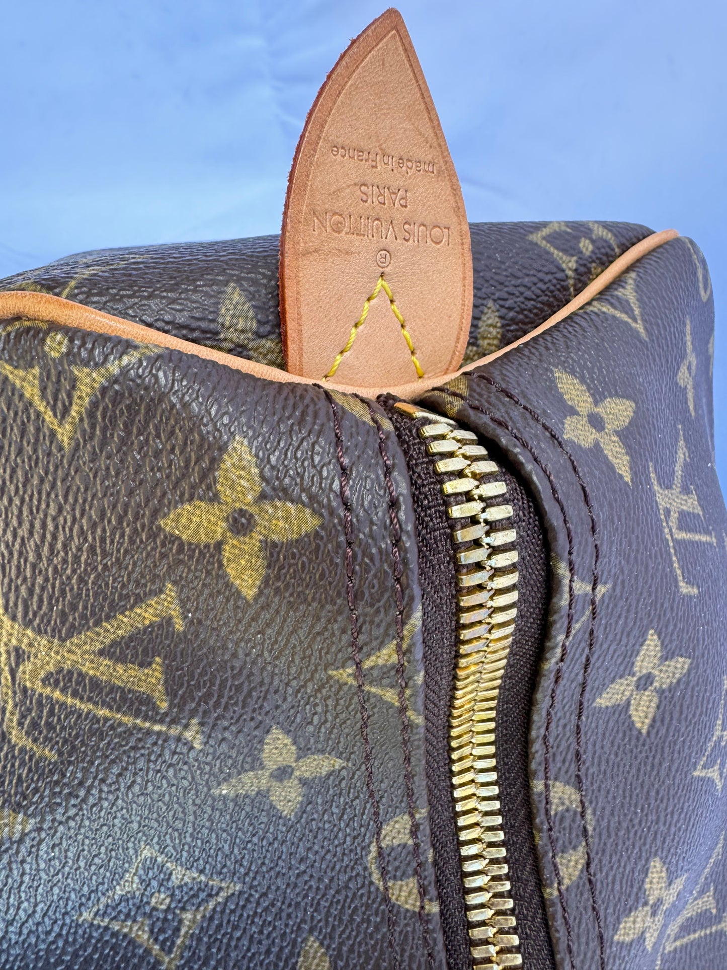 Louis Vuitton Keepall 55 Boston Duffle Travel Bag Brown Canvas