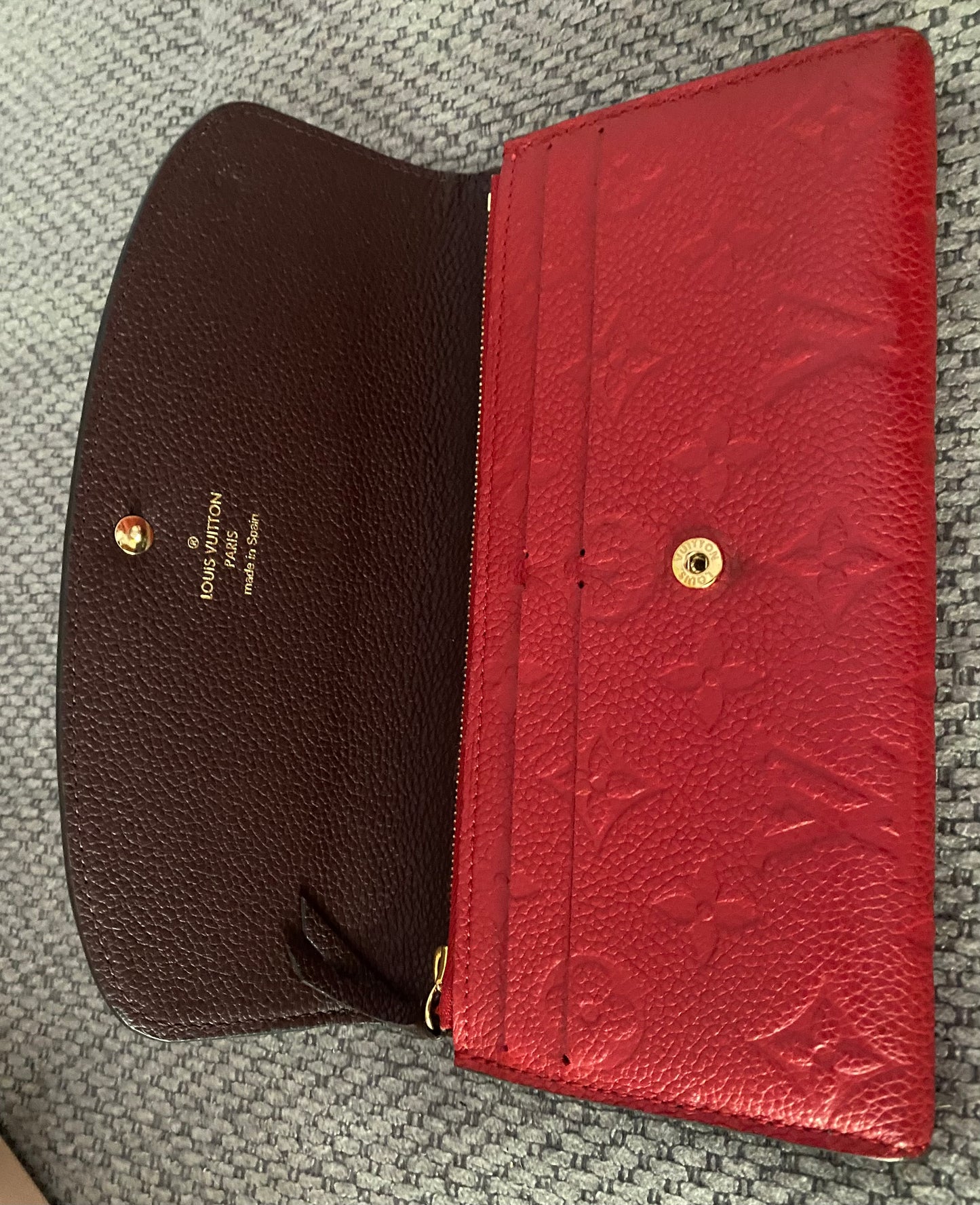 Louis Vuitton Monogram Empreinte Emily Long Bifold Wallet