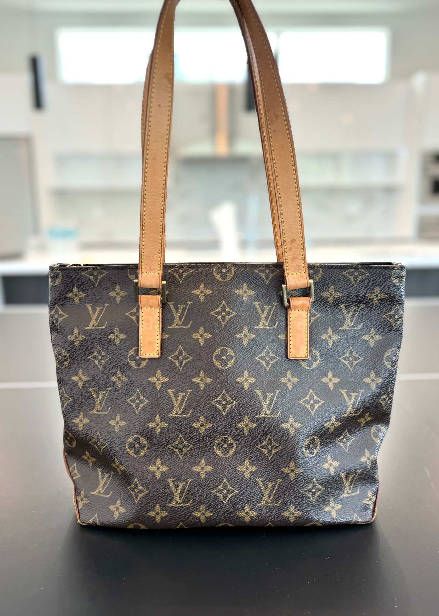 Louis Vuitton Cabas Piano Tote Brown Monogram Canvas