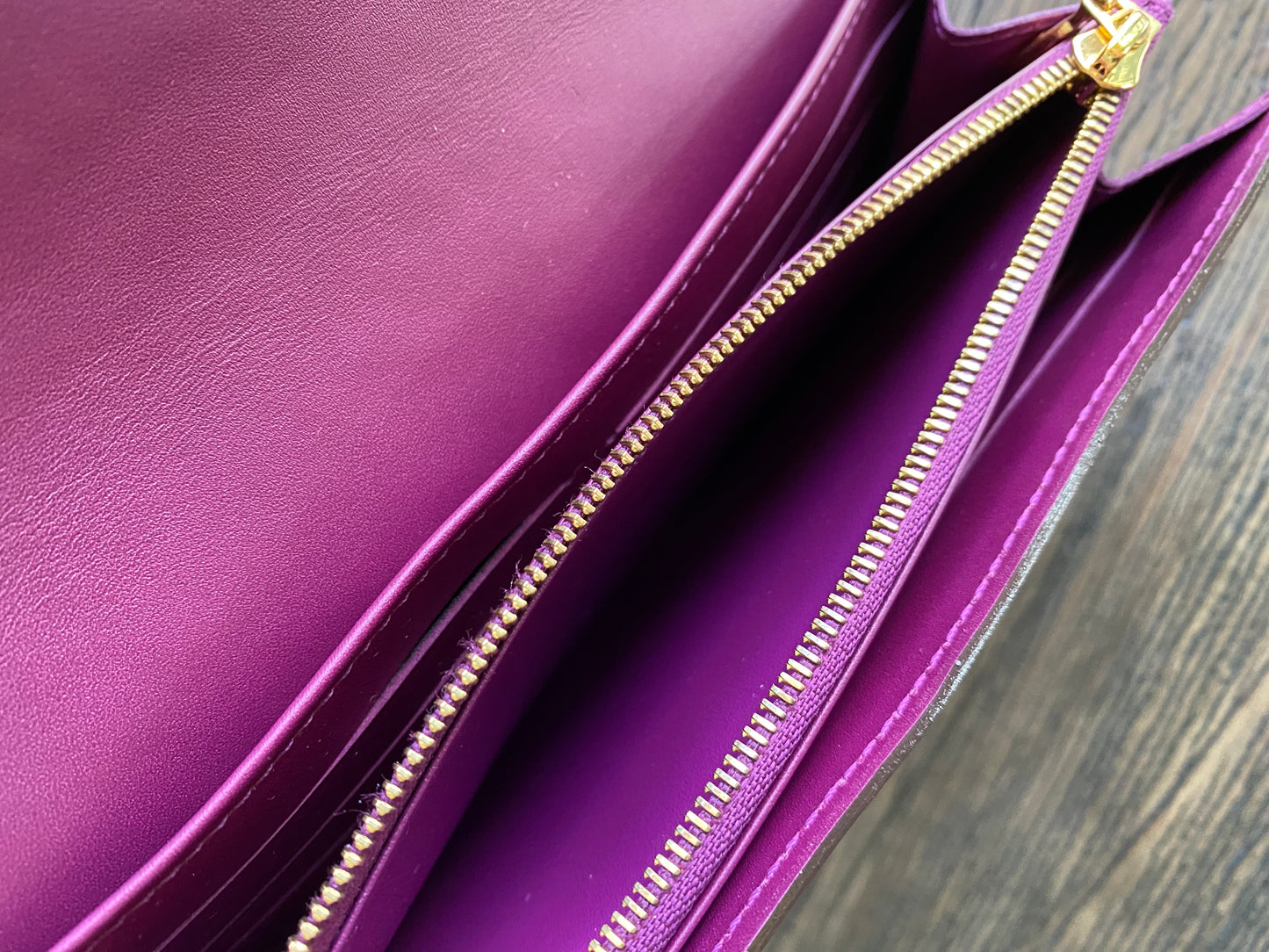 Louis Vuitton Long Wallet Portefeuille Sarah Purple Vernis