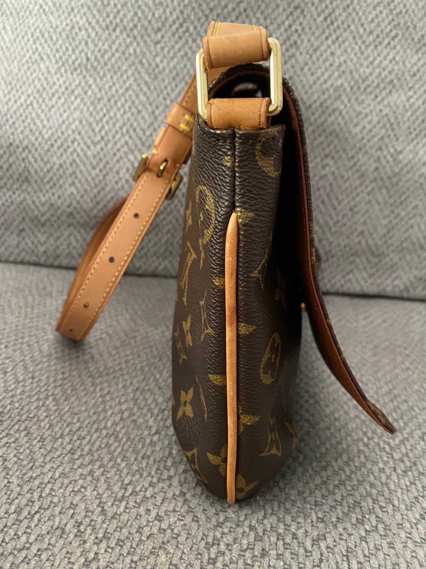 Louis Vuitton Musette Tango Short Brown Monogram Canvas