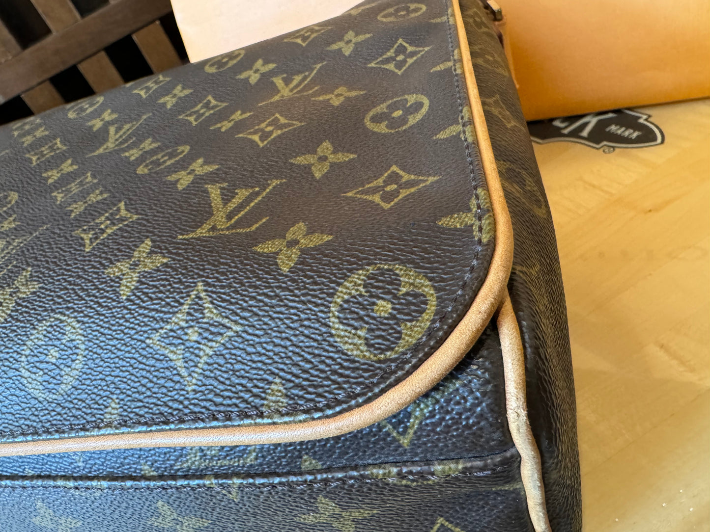 Louis Vuitton Abbesses Messenger Crossbody Laptop Bag Brown Monogram