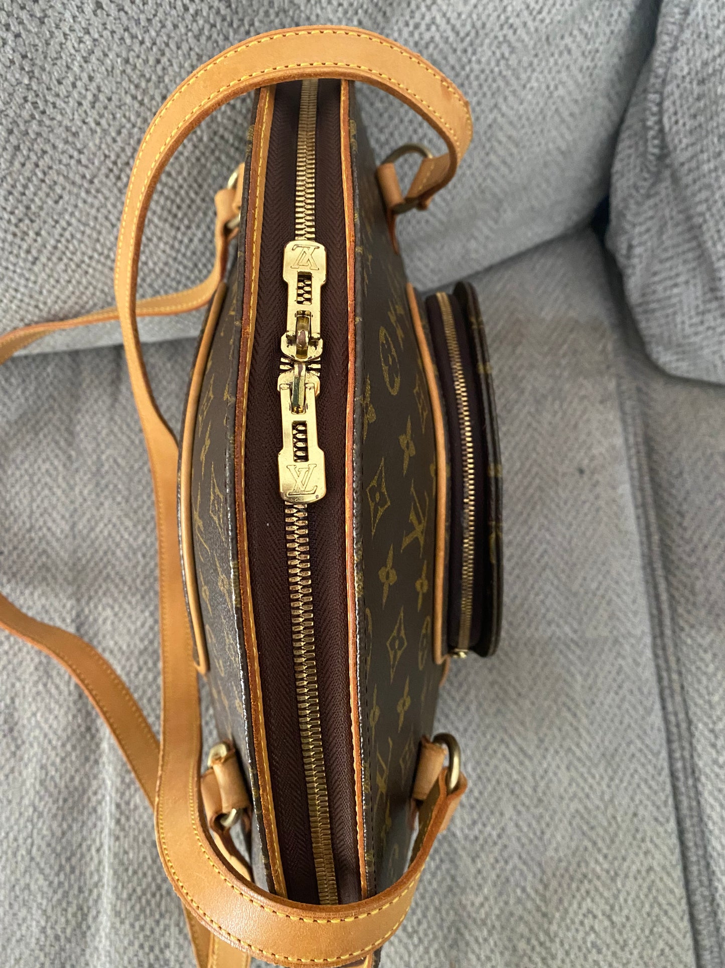 Louis Vuitton Ellipse GM Shoulder Bag Brown Canvas