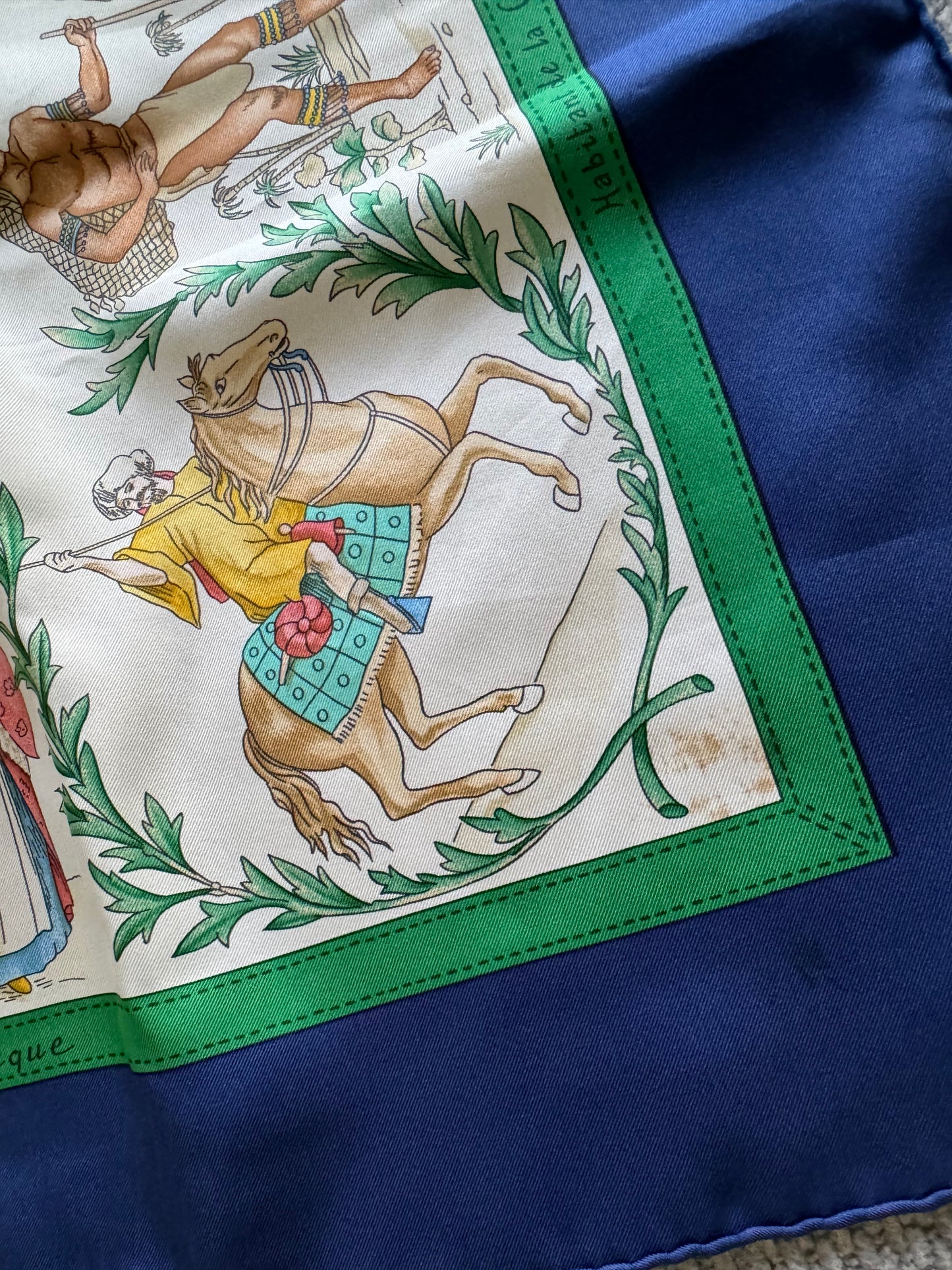 HERMES Costumes Civils Actuels Carre 90 Scarf by De La Perrier