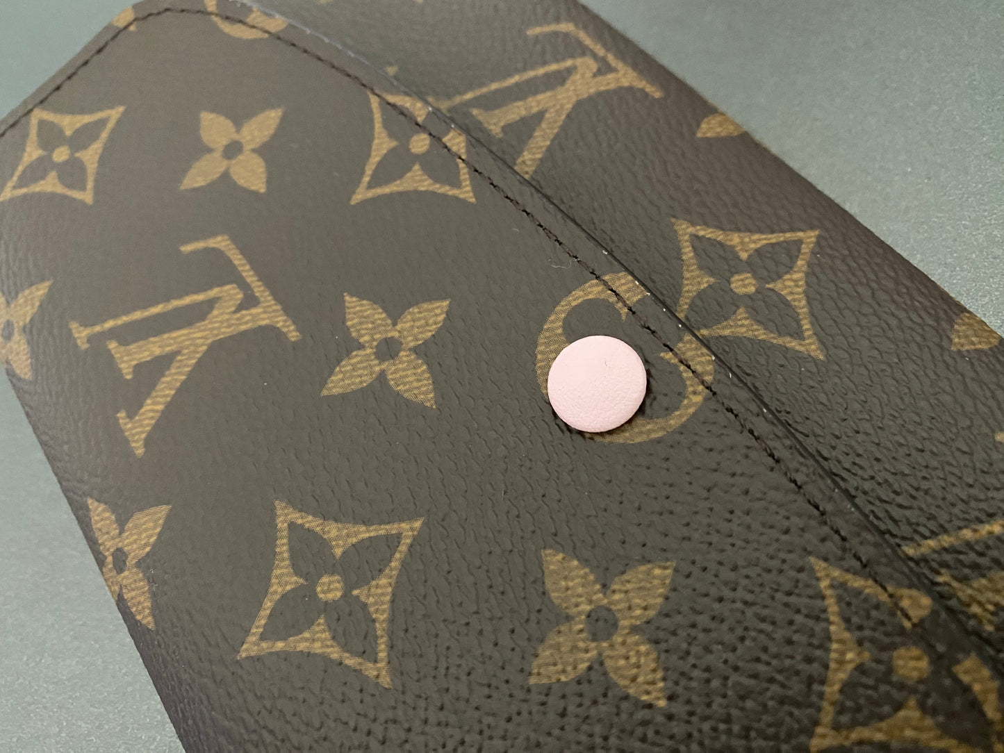 LOUIS VUITTON Emilie Wallet Pink Brown Monogram Canvas
