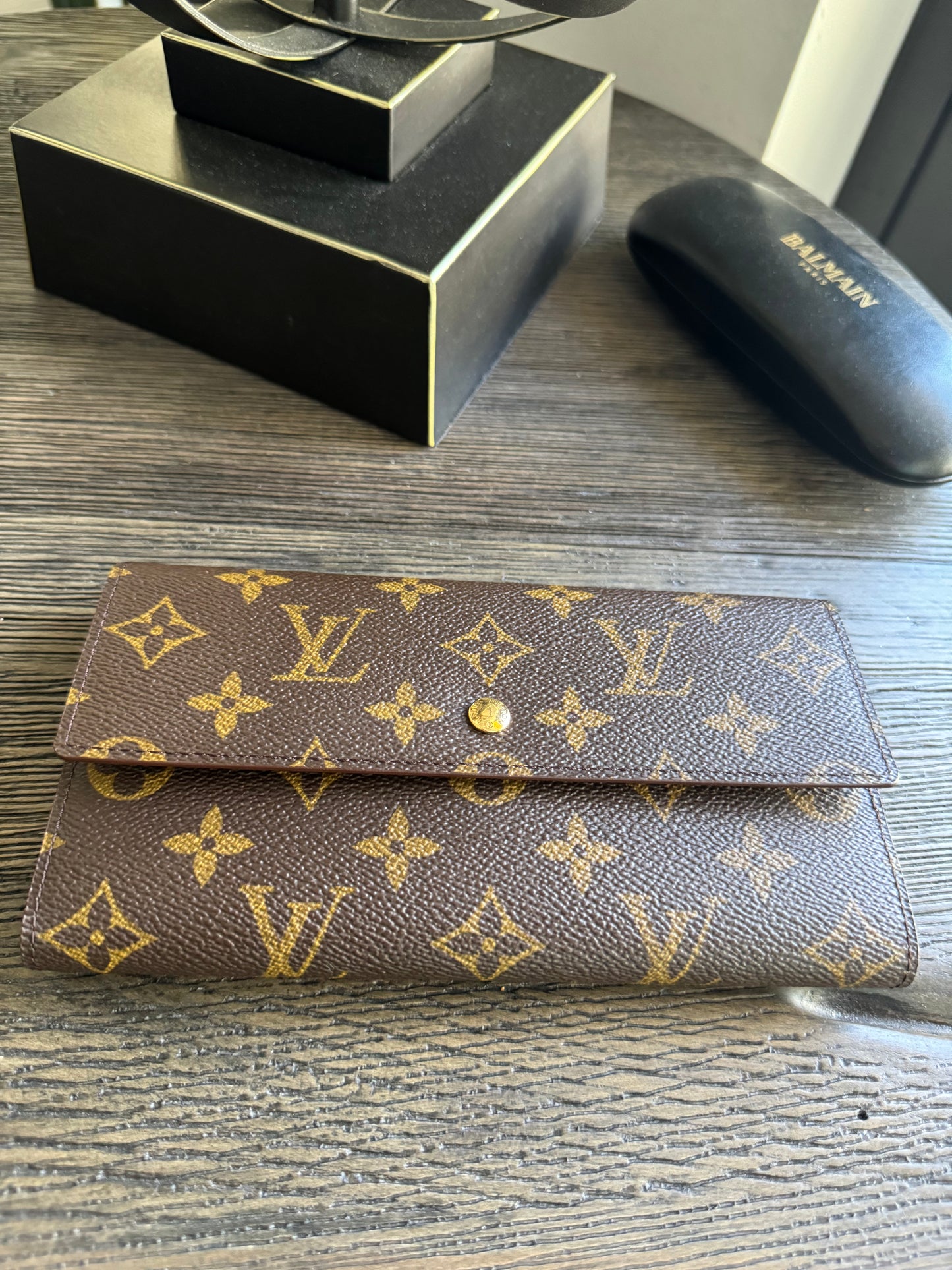 Louis Vuitton Long Wallet Portefeuille International Brown Monogram