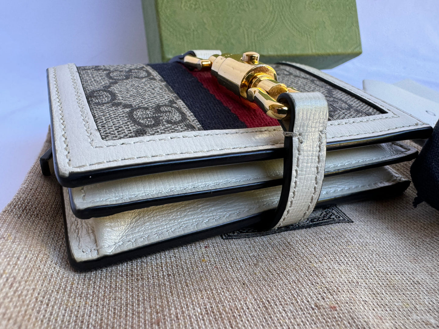 Gucci Jackie 1961 GG Card Case Bifold Wallet