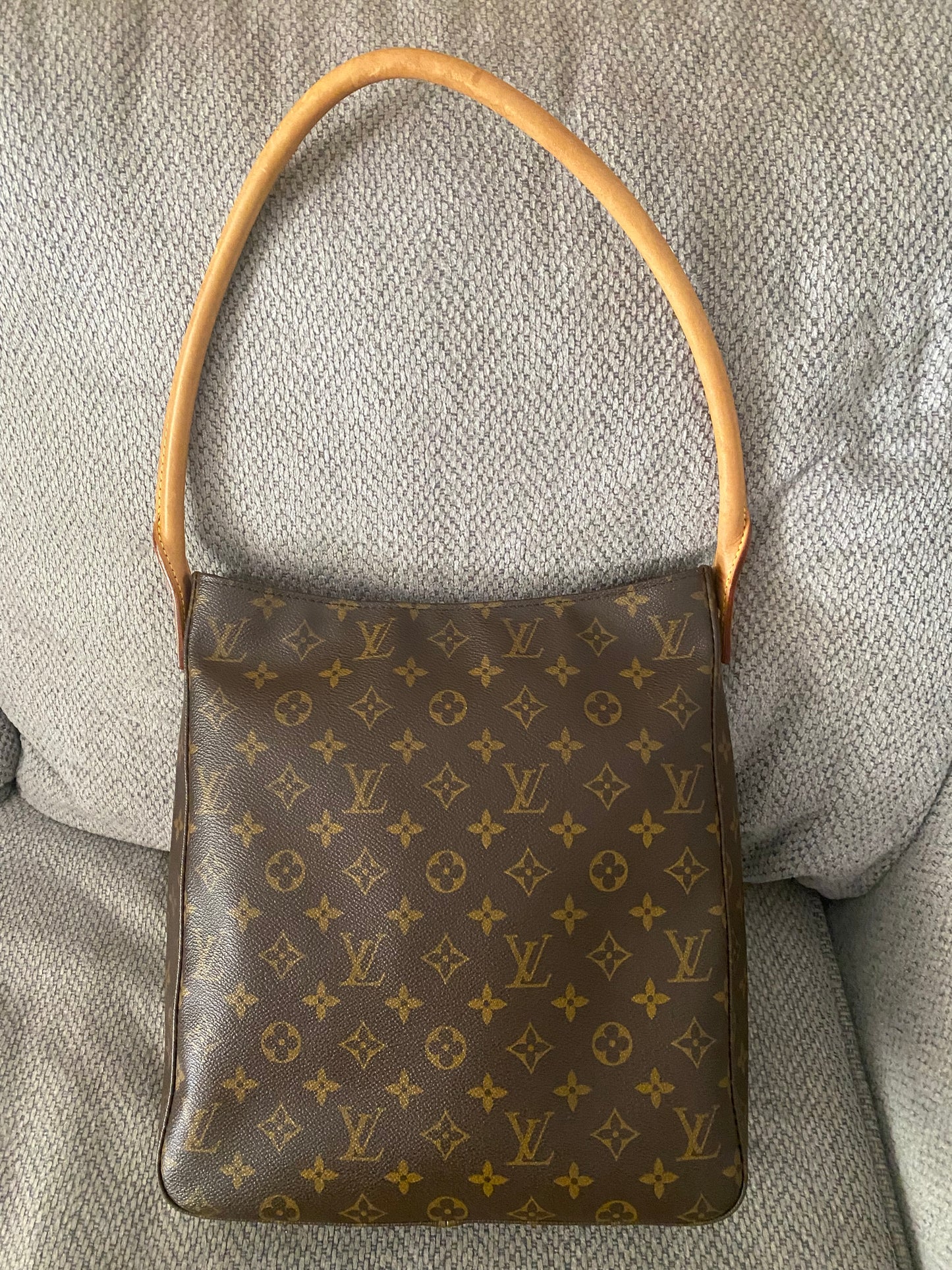 Louis Vuitton Looping Shoulder Bag GM Brown Leather