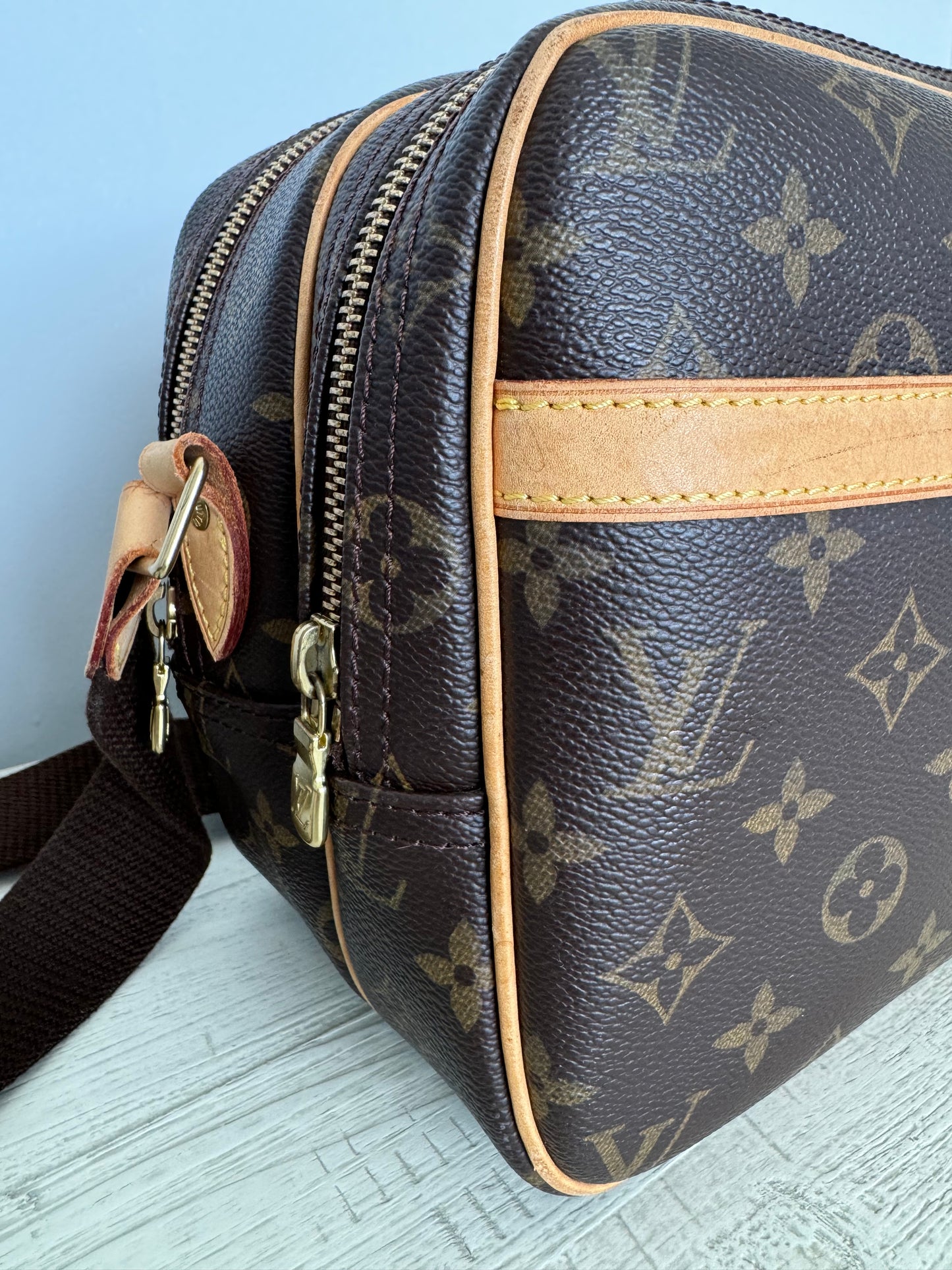 Louis Vuitton LV Reporter PM Crossbody Messenger Bag Brown Monogram