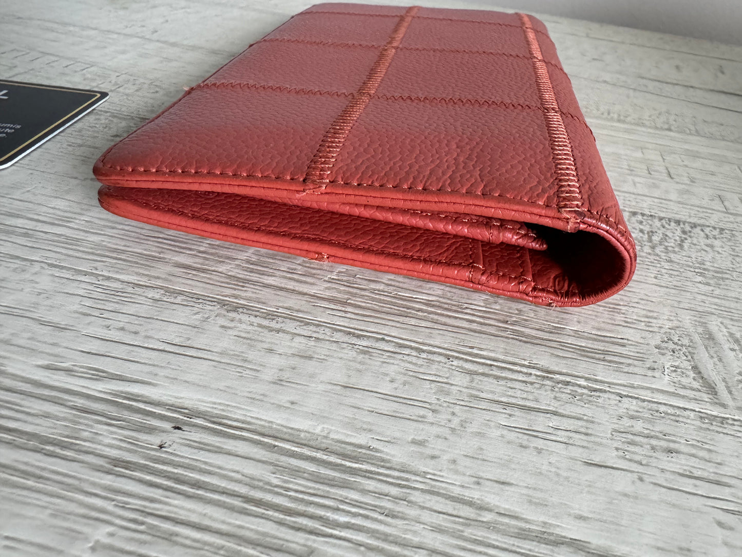 CHANEL Logo Caviar Skin Long Bifold Wallet