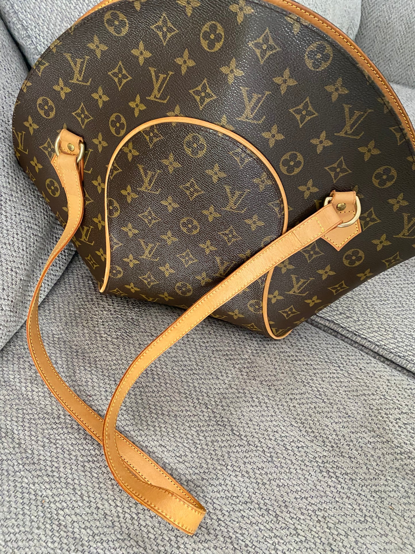 Louis Vuitton Ellipse GM Shoulder Bag Brown Canvas