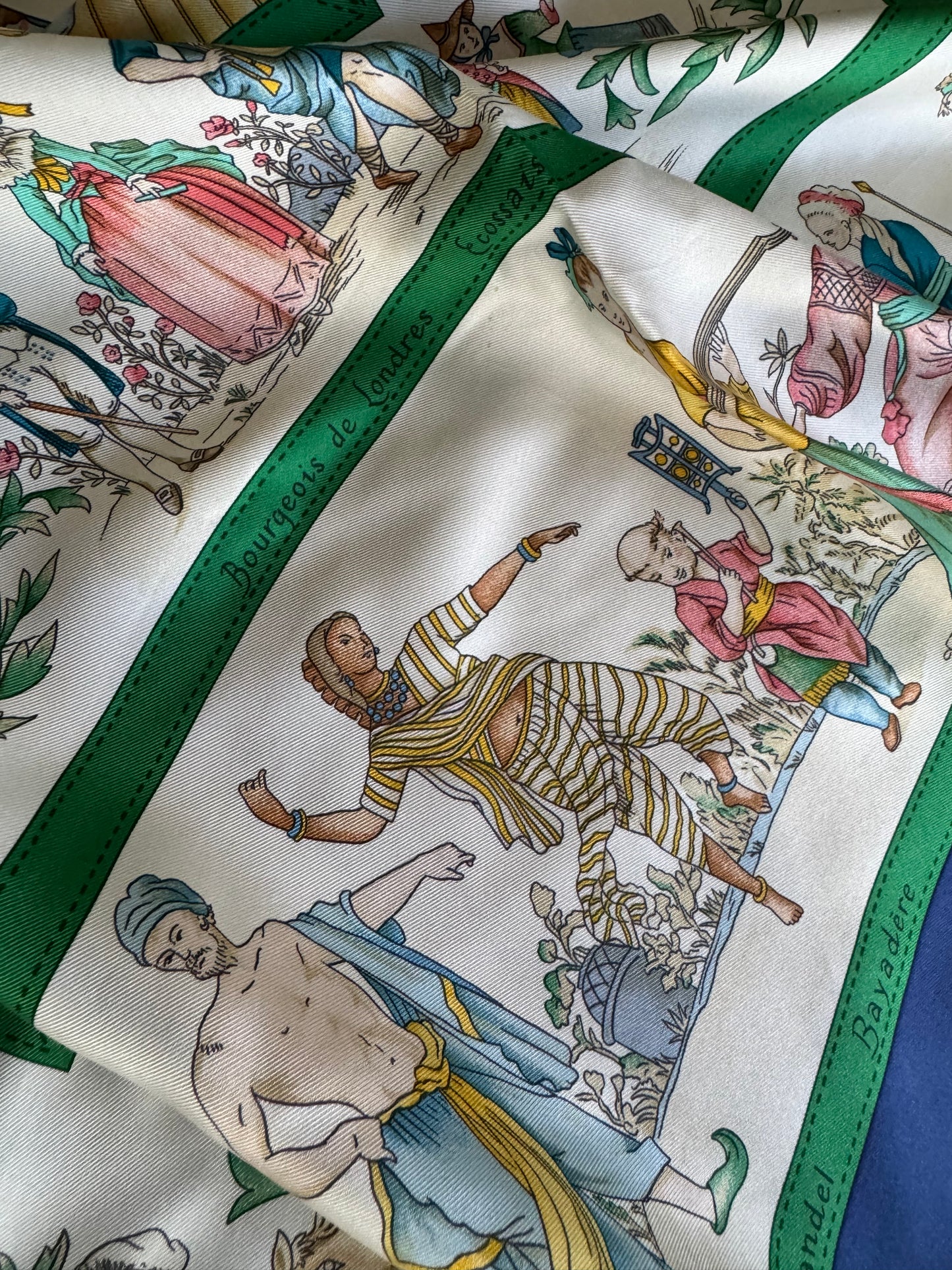 HERMES Costumes Civils Actuels Carre 90 Scarf by De La Perrier