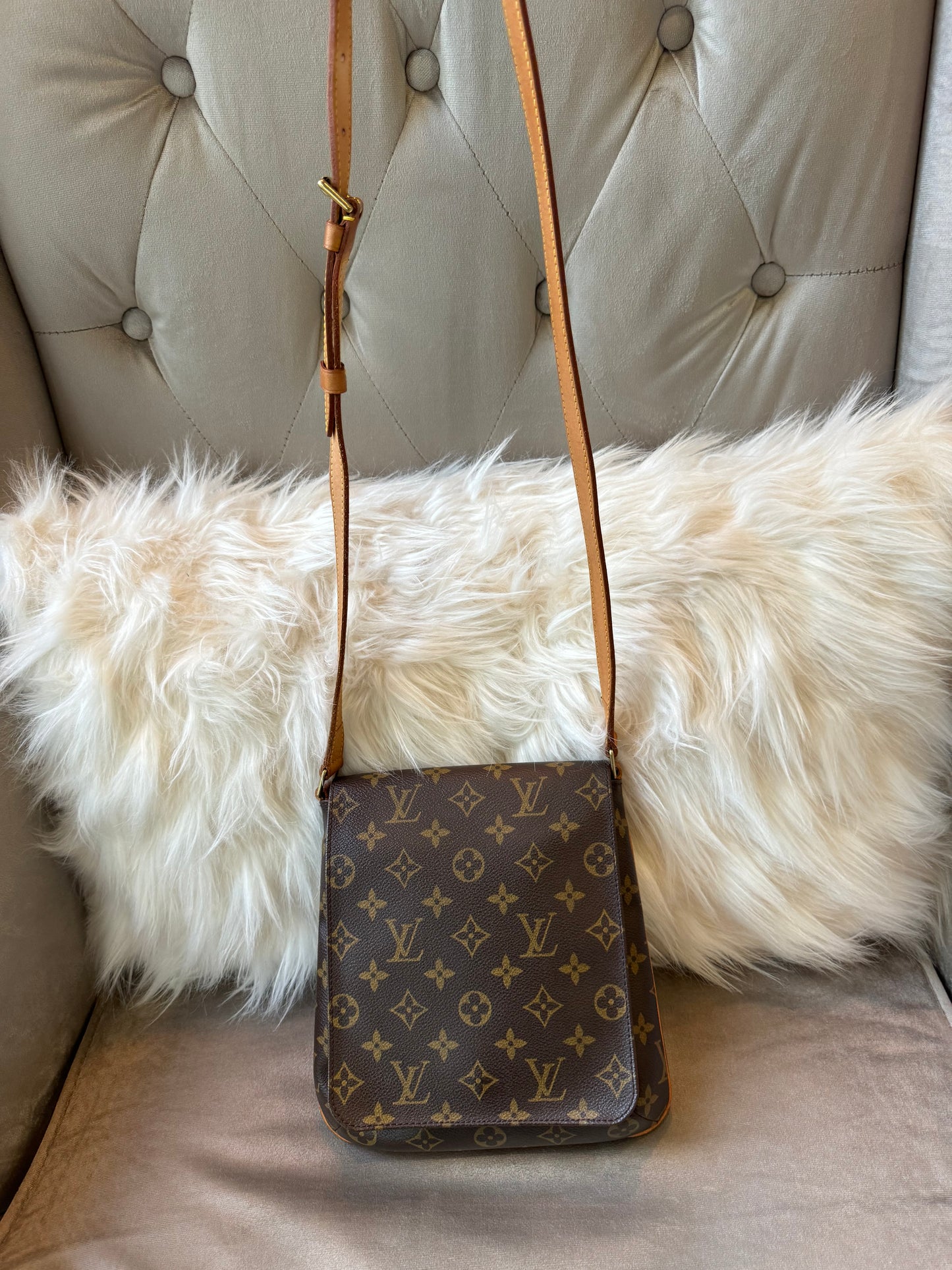 Louis Vuitton Musette Salsa PM Long Crossbody Brown Monogram Canvas