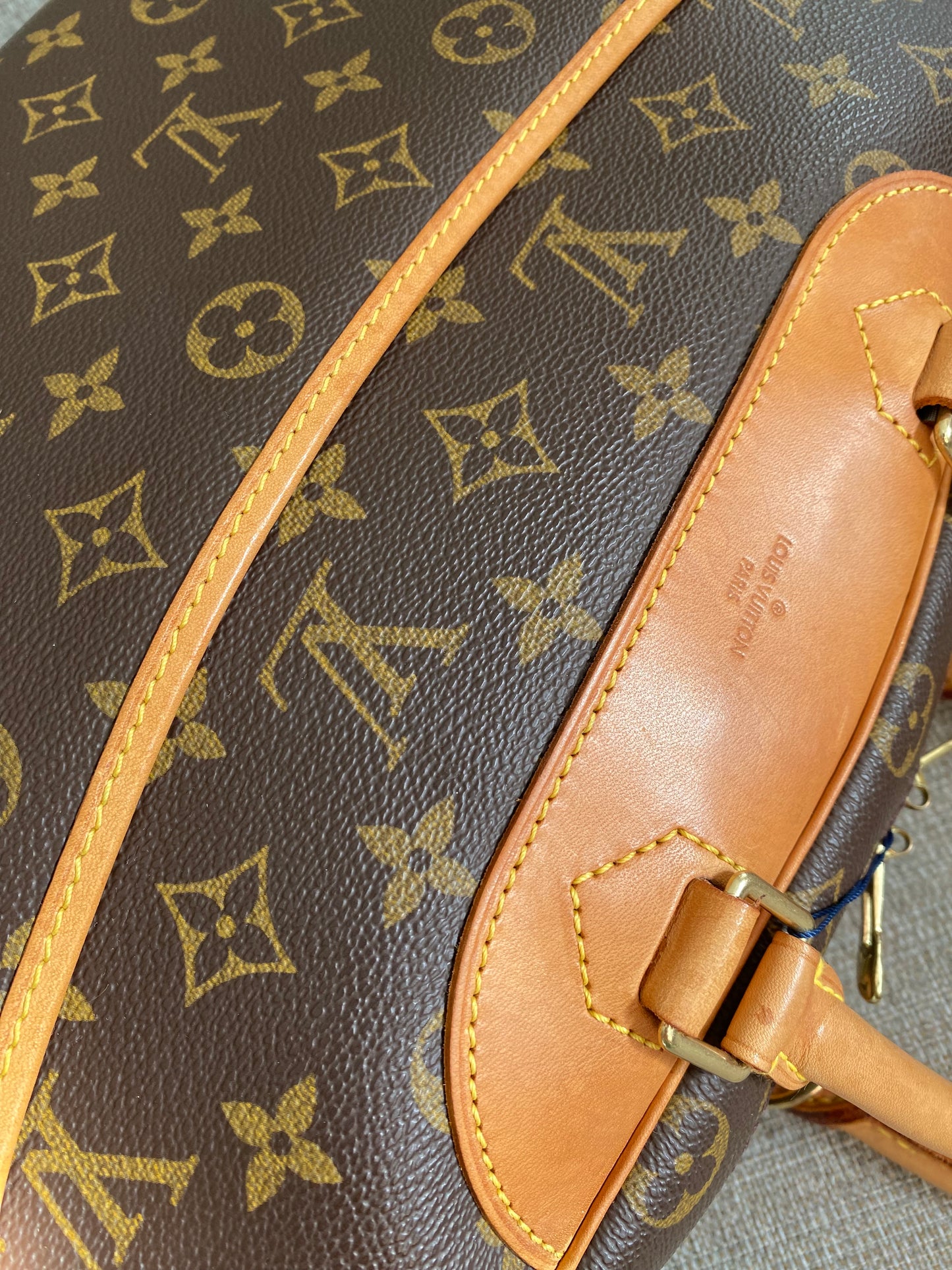 Louis Vuitton Deauville Brown Monogram Canvas Vanity Bowling Handbag
