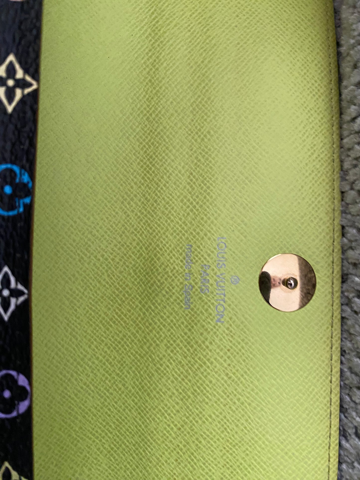 LOUIS VUITTON Monogram Multicolore Portefeuille Sarah Wallet Pistach