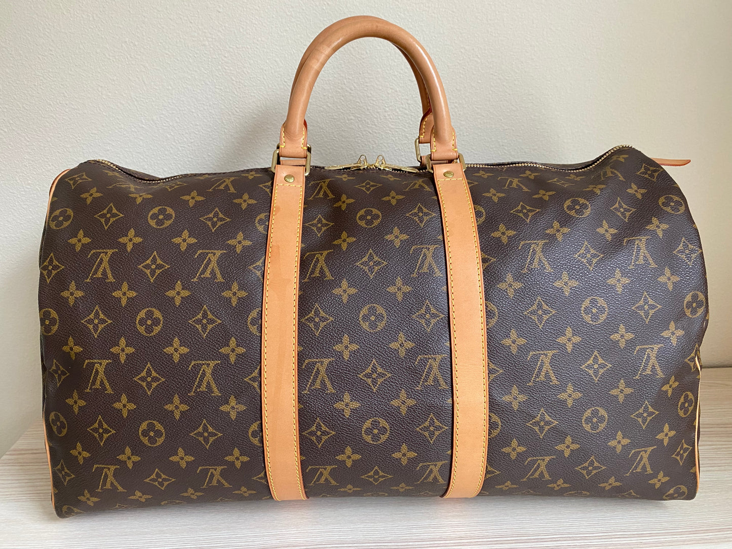 LOUIS VUITTON LV Keepall 50 Brown Monogram Duffle Travel Bag