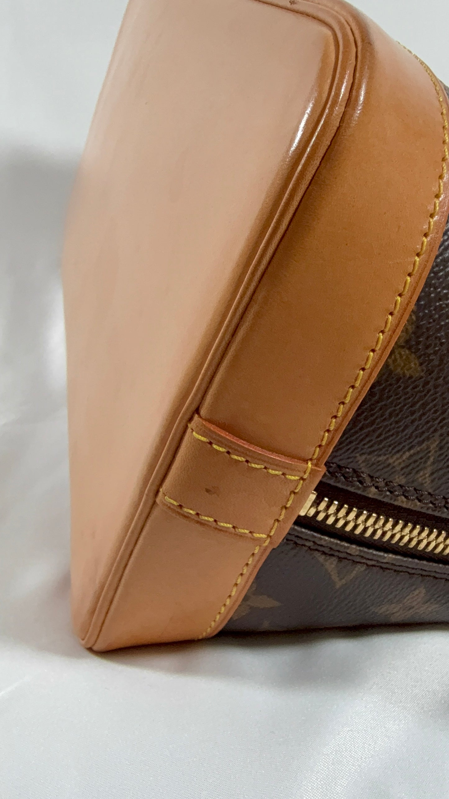Louis Vuitton Alma Hand Bag PM Brown Monogram Canvas