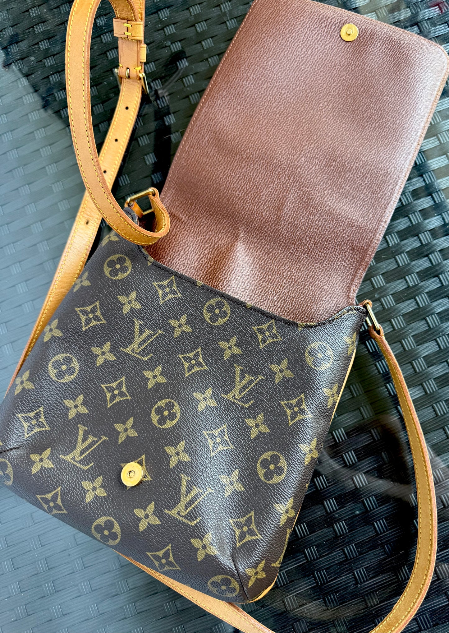 Louis Vuitton Musette Salsa Long Strap Crossbody Brown Monogram Canvas