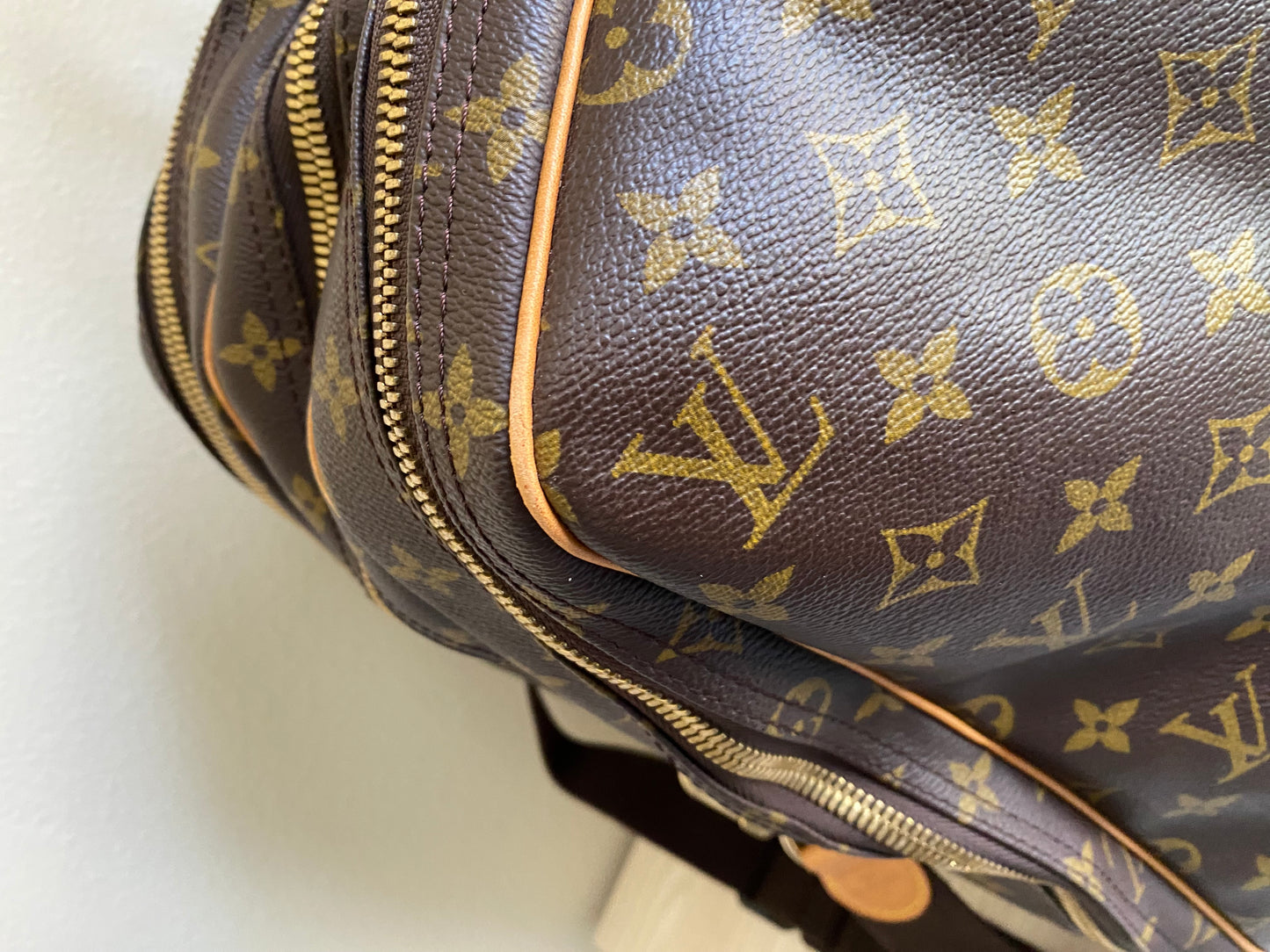 Louis Vuitton Alize 3 Poches Luggage Bag 55 Large Brown Canvas