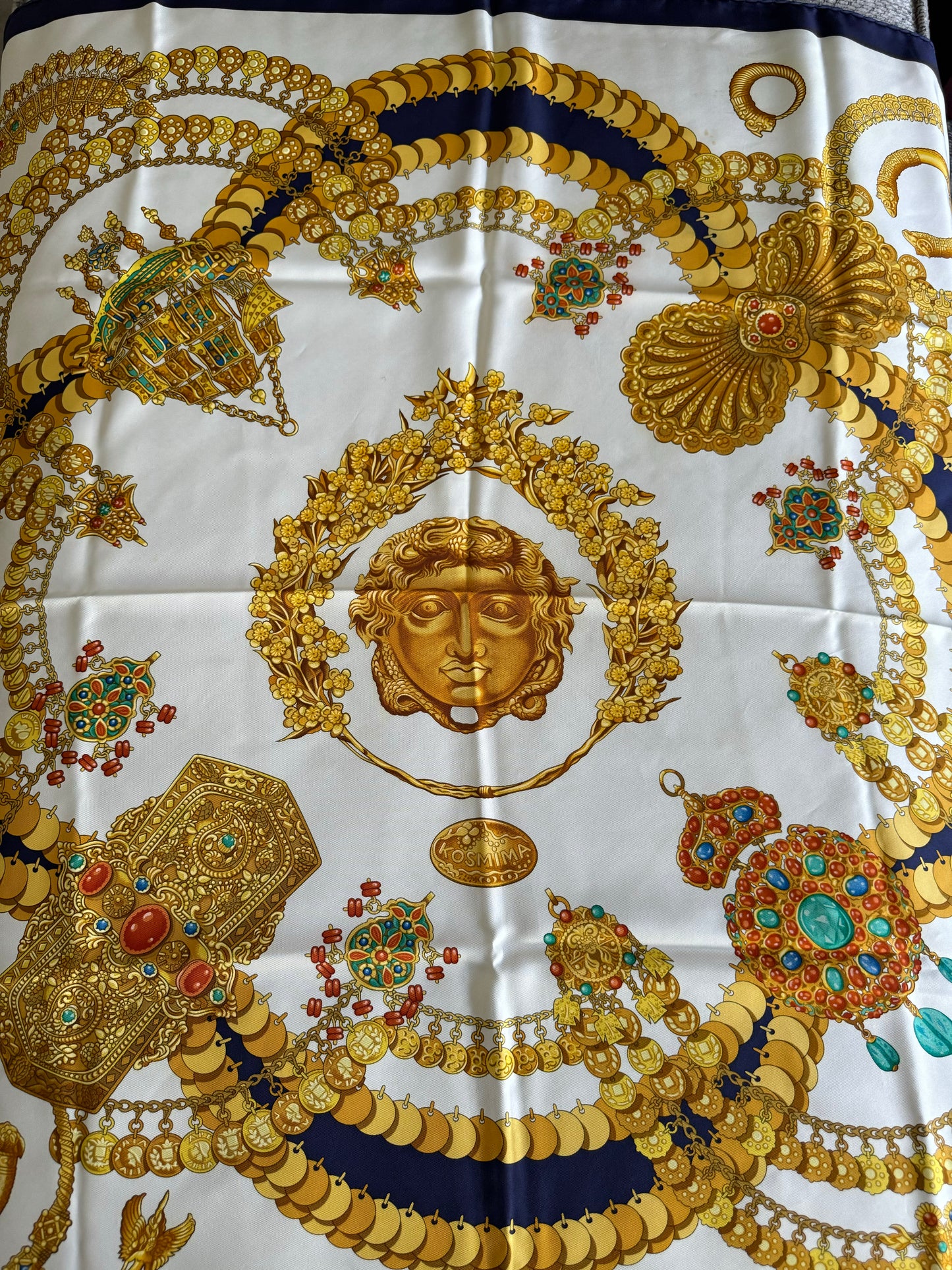 HERMÈS Kosmima Carre 90 Scarf by Julia Abadie 100% Silk