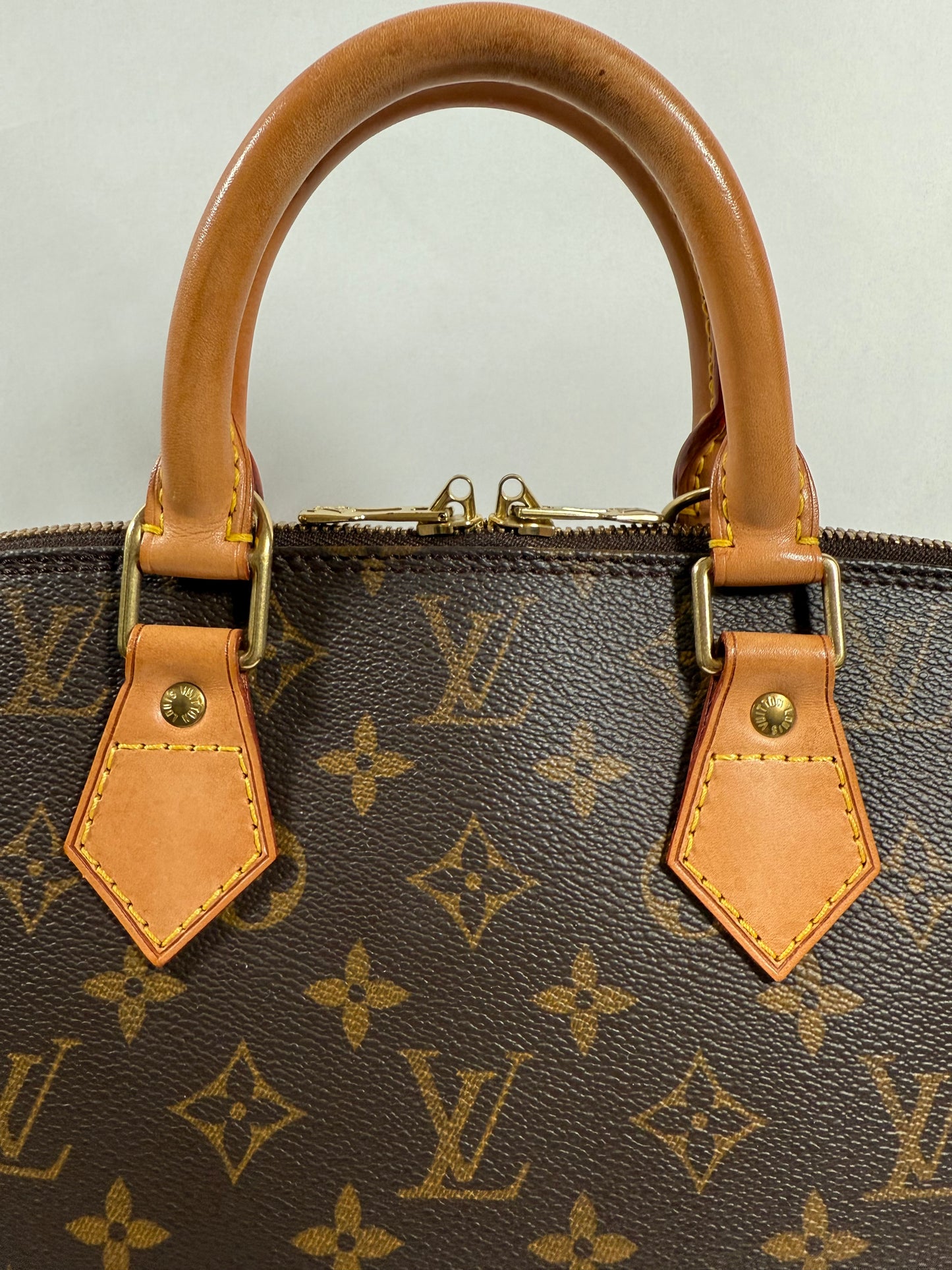 Louis Vuitton Alma Hand Bag PM Brown Monogram Canvas