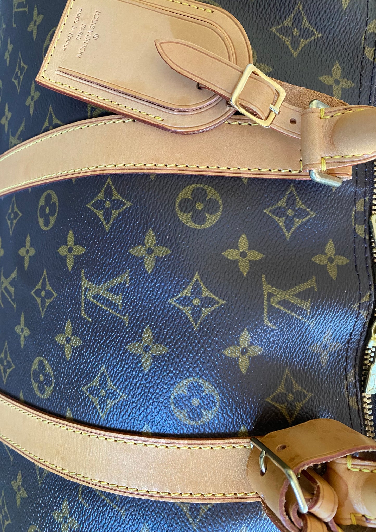 Louis Vuitton Keepall 55 Brown Monogram Canvas Duffle Travel Bag