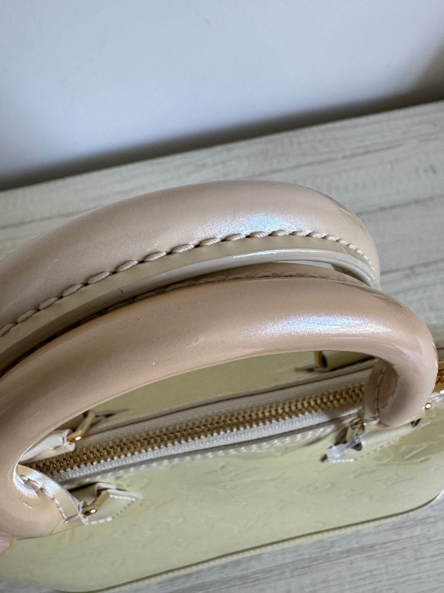 Louis Vuitton Alma Tote PM Cream Vernis Leather Monogram