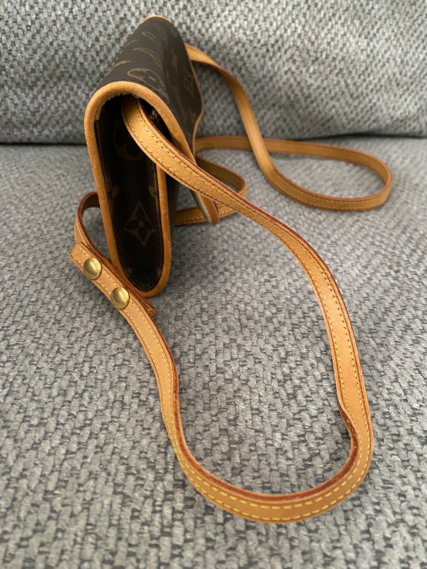LOUIS VUITTON Pochette Twin PM Monogram Crossbody Shoulder Bag