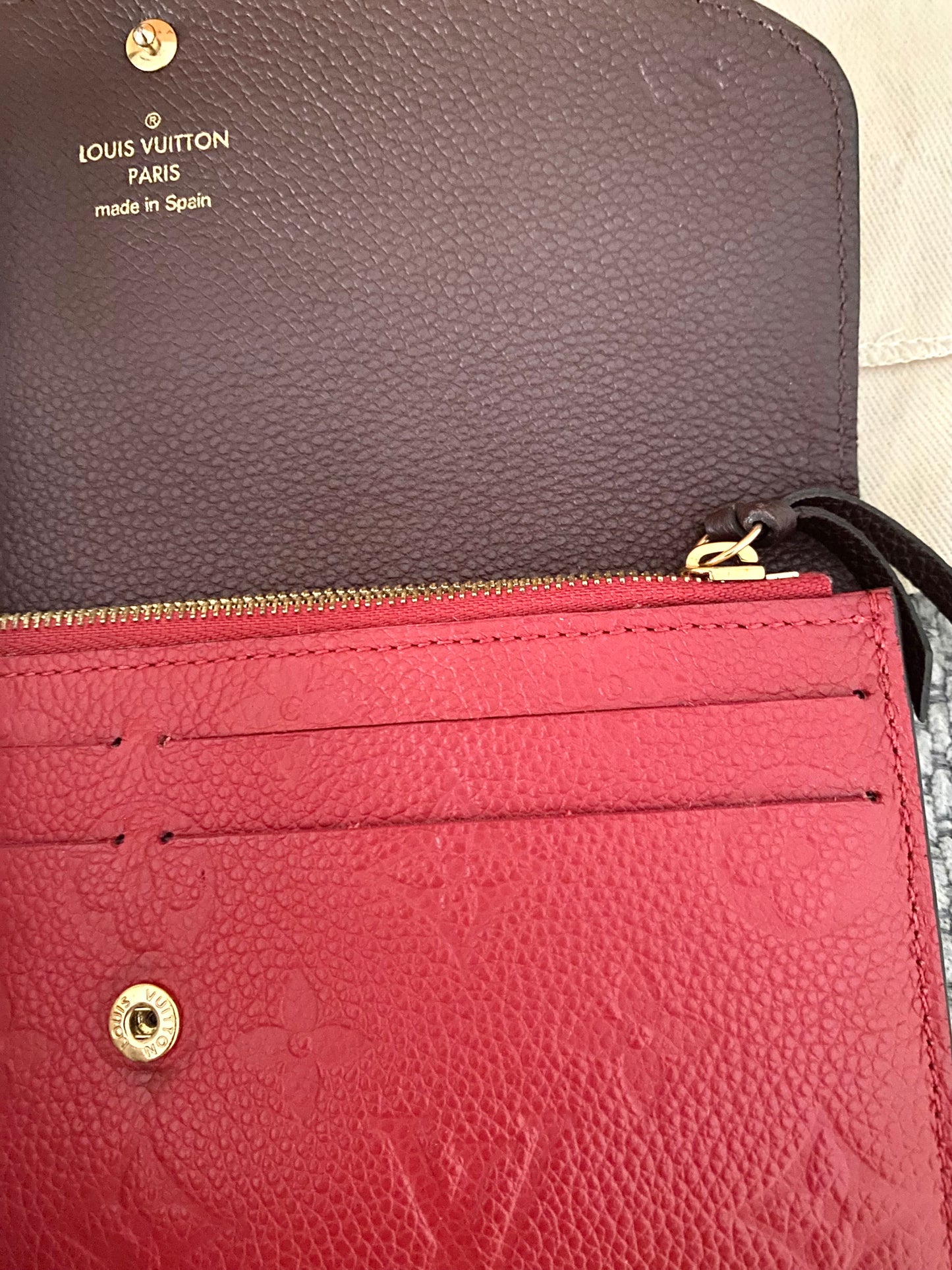 Louis Vuitton Monogram Empreinte Emily Long Bifold Wallet