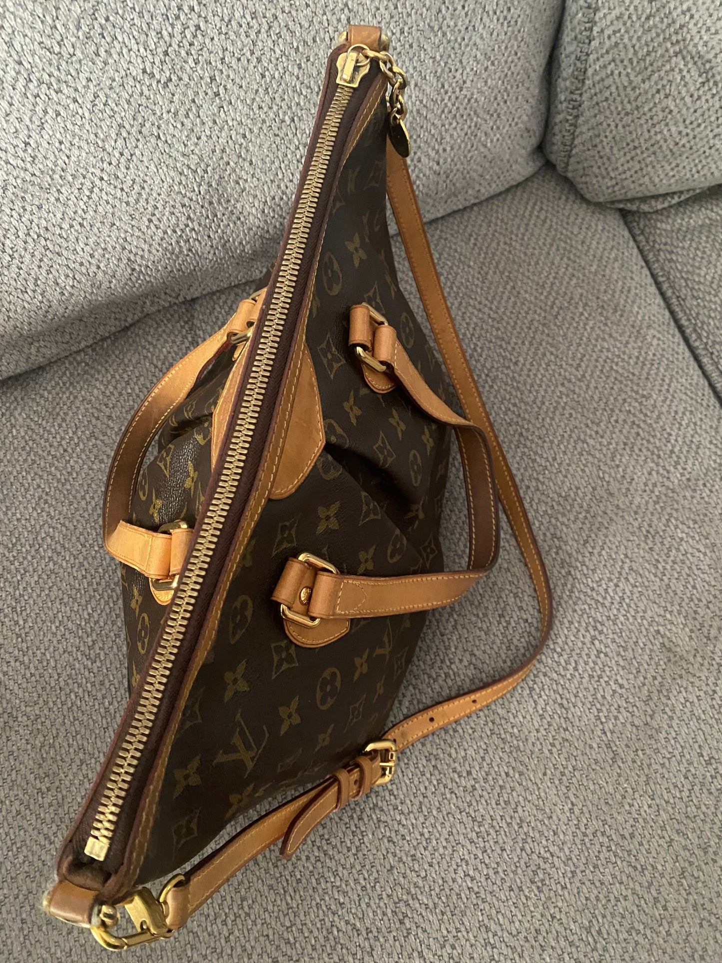 Louis Vuitton Palermo Shoulder Bag PM Brown Monogram