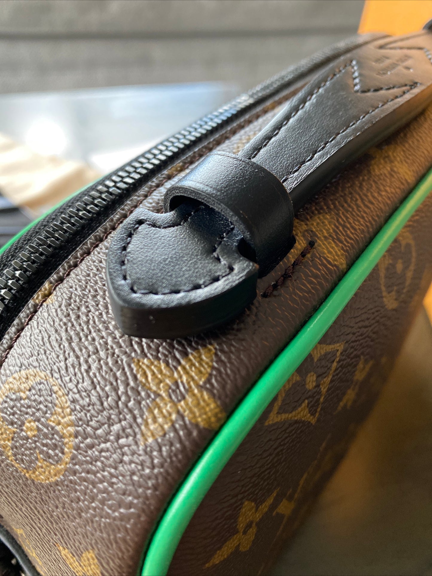 LOUIS VUITTON Monogram Macassar S Lock Messenger Crossbody Minty Green 2022