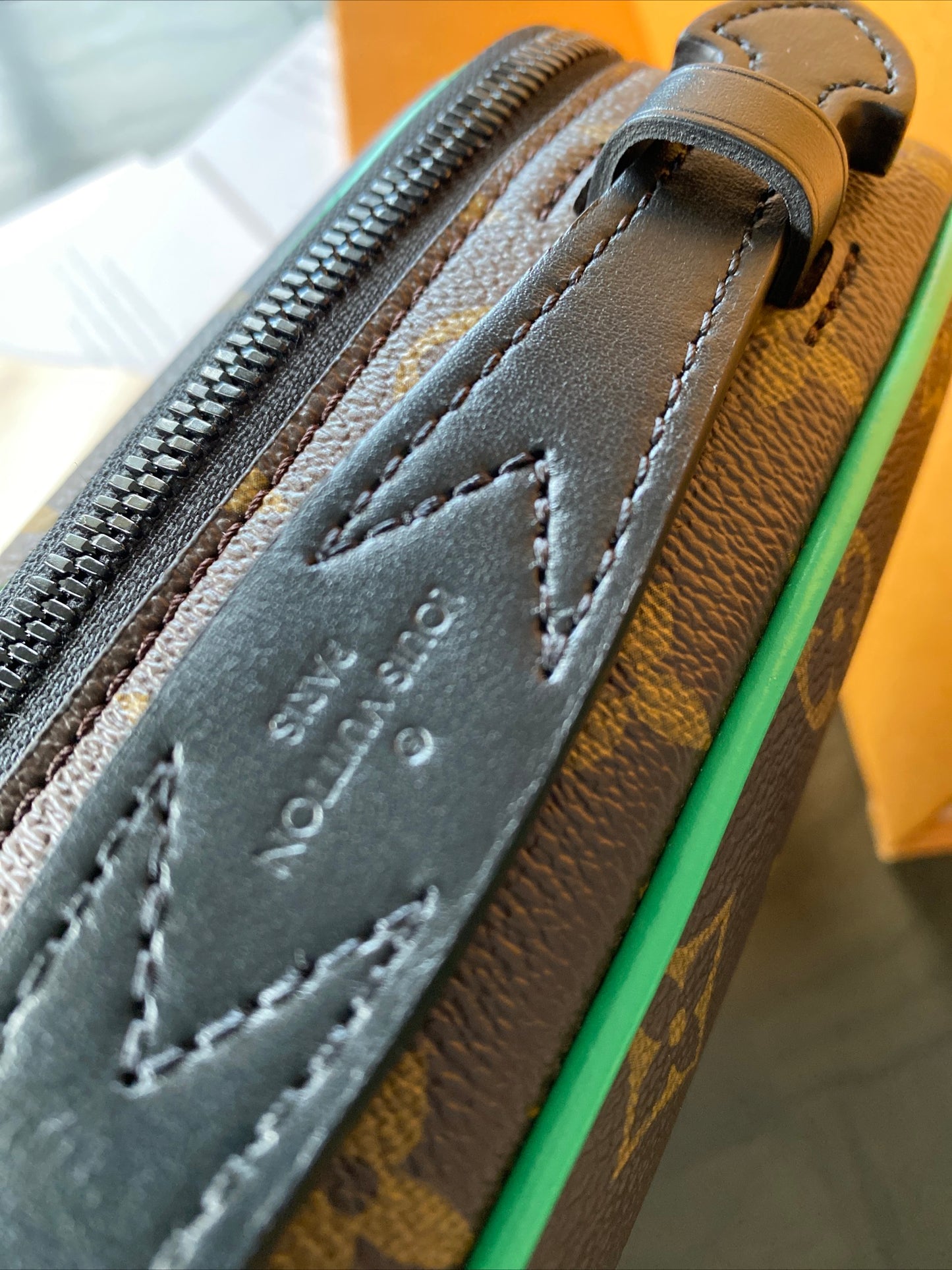 LOUIS VUITTON Monogram Macassar S Lock Messenger Crossbody Minty Green 2022