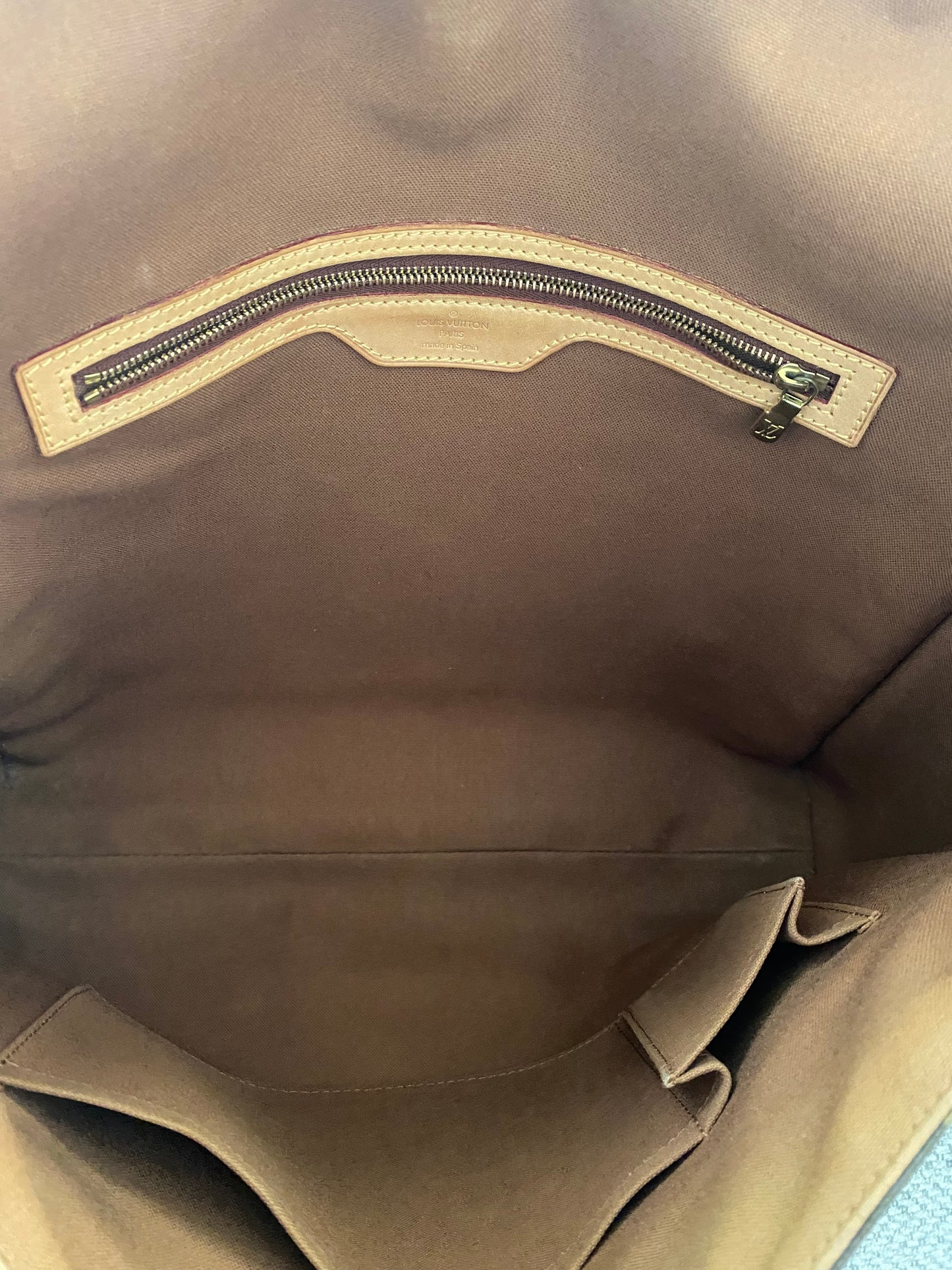 Louis Vuitton Abbesses Messenger Laptop Bag Brown Monogram Canvas