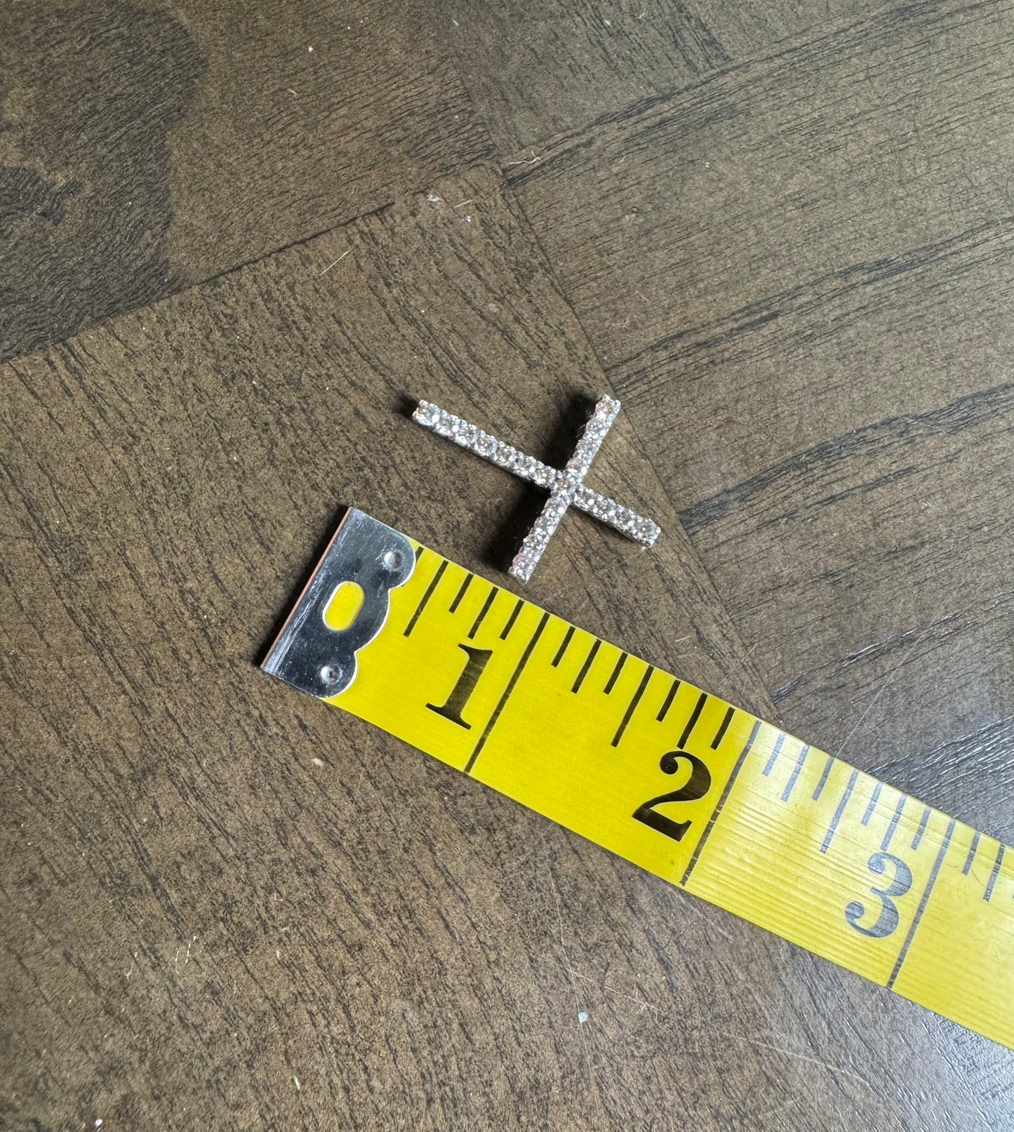 Pendant Cross 14K White Gold Jewelry Charm Natural Diamond 1ct