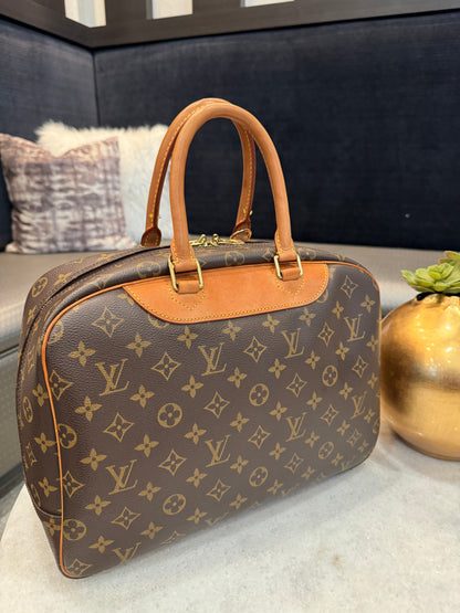 Louis Vuitton LV Hand Bag  Deauville Brown Monogram