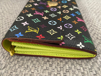 LOUIS VUITTON Monogram Multicolore Portefeuille Sarah Wallet Pistach