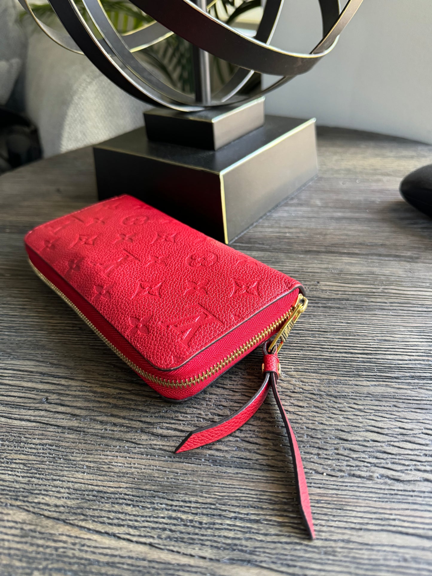 Louis Vuitton Red Zippy Wallet Monogram Empriente