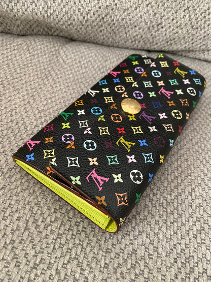 LOUIS VUITTON Monogram Multicolore Portefeuille Sarah Wallet Pistach