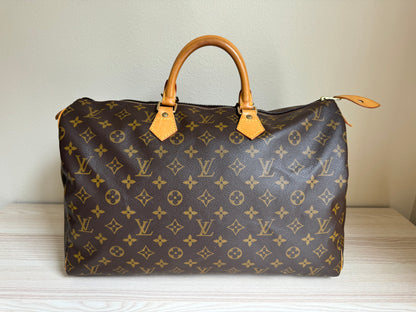 Louis Vuitton LV Speedy 40 Duffle Bag Brown Monogram Canvas