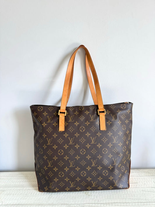 Louis Vuitton Cabas Mezzo Brown Monogram Shoulder Bag