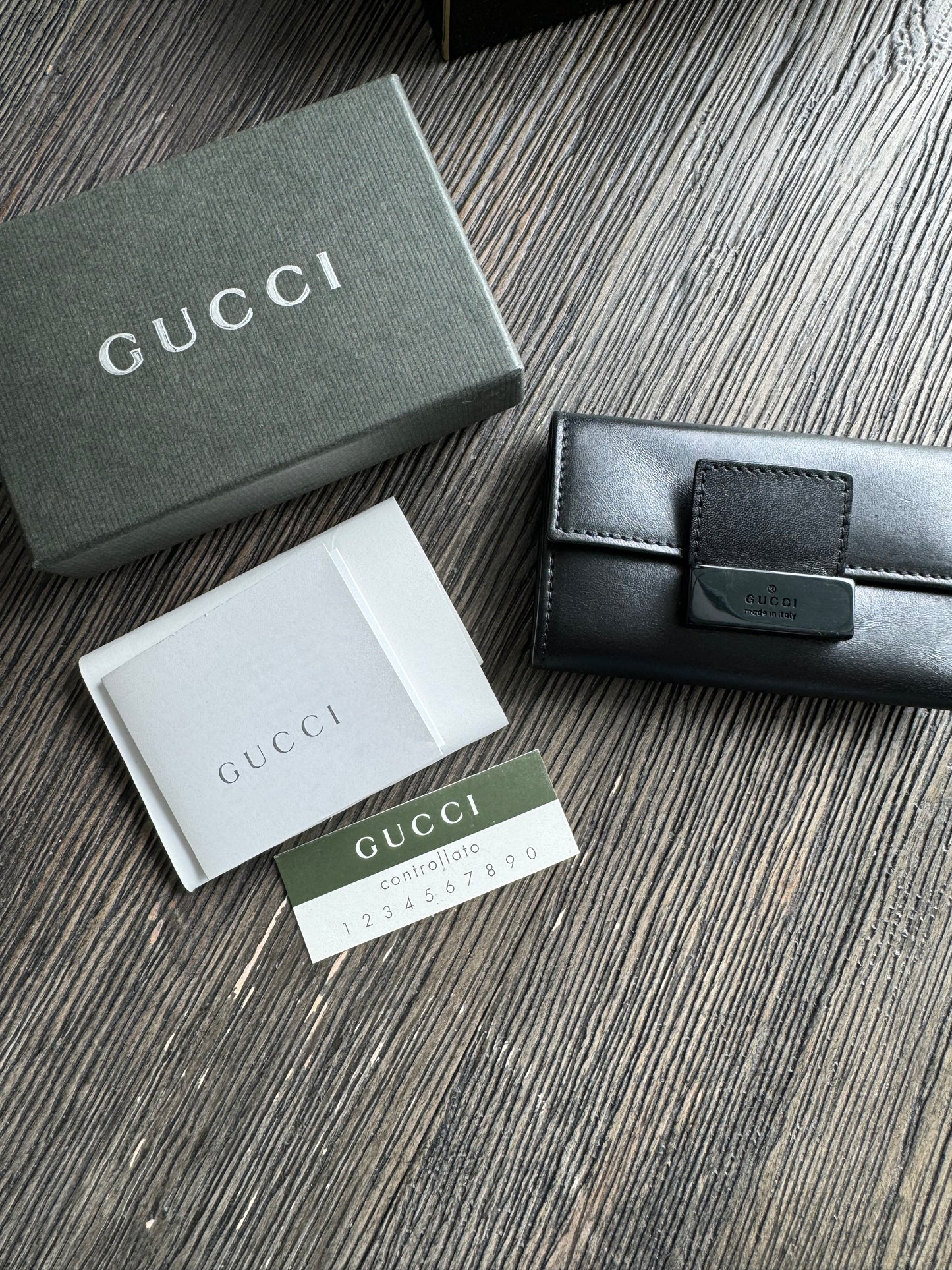 GUCCI Model Depos Leather 6 Ring Key Case Holder