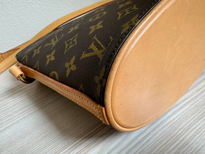 Louis Vuitton Drouot Crossbody Shoulder Bag Brown Canvas Monogram