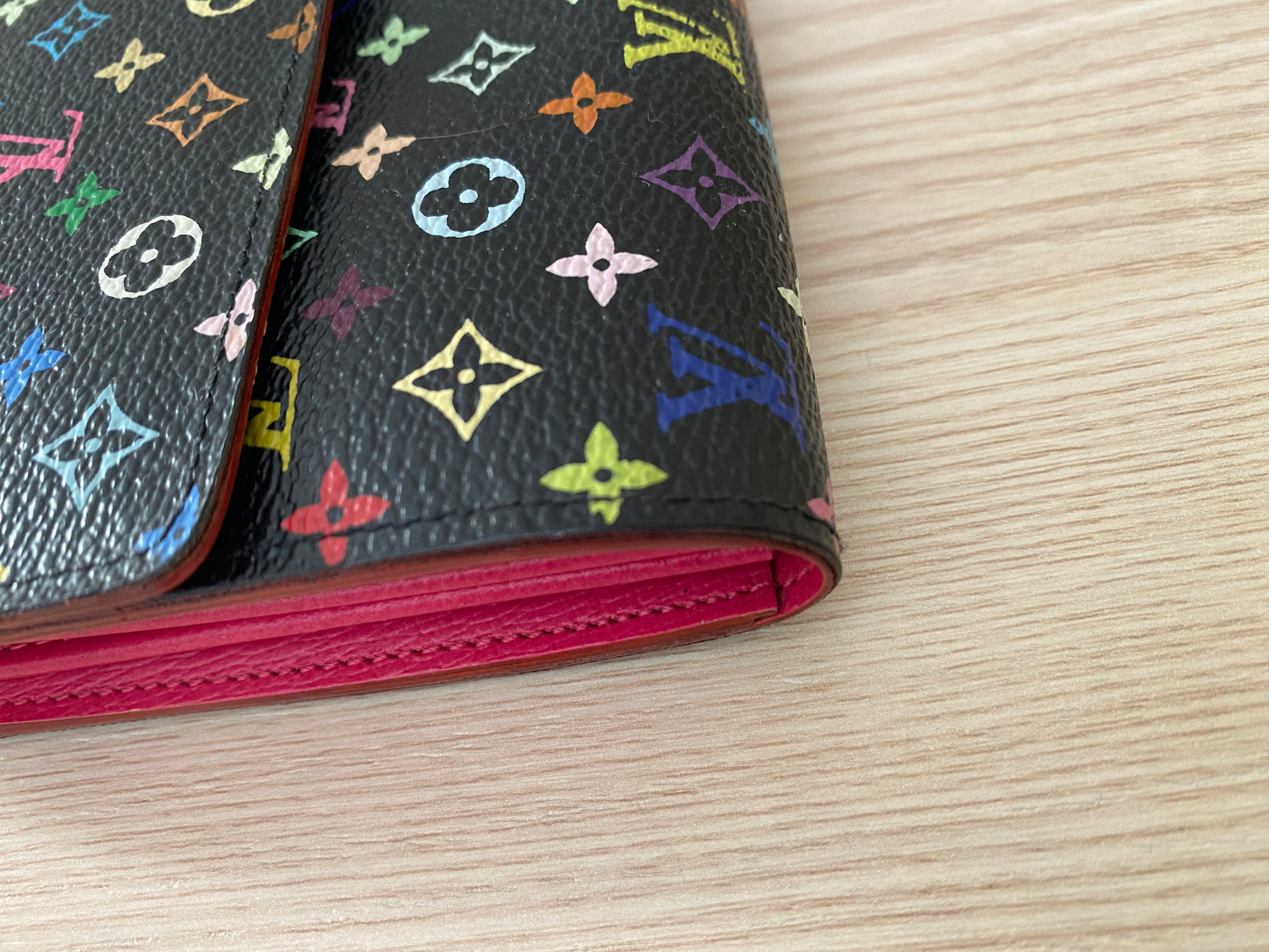 LOUIS VUITTON Monogram Multicolor Sarah Wallet Black Grenade