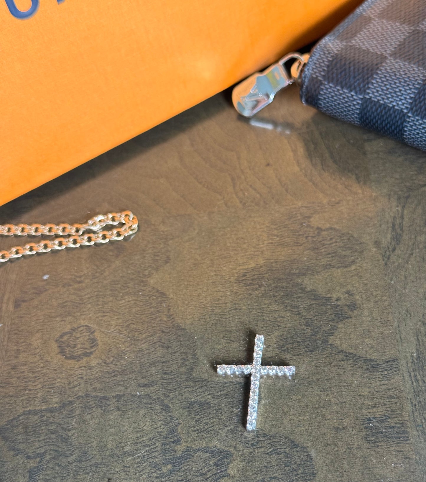 Pendant Cross 14K White Gold Jewelry Charm Natural Diamond 1ct