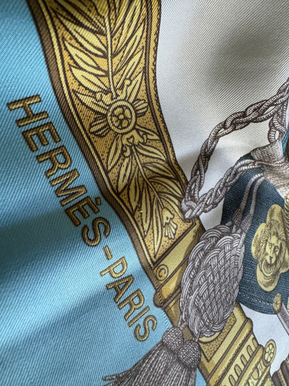 Hermes “Grand Uniforme” Scarf by Joachim Metz 100% Silk