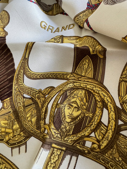 Hermes “Grand Uniforme” Scarf by Joachim Metz 100% Silk