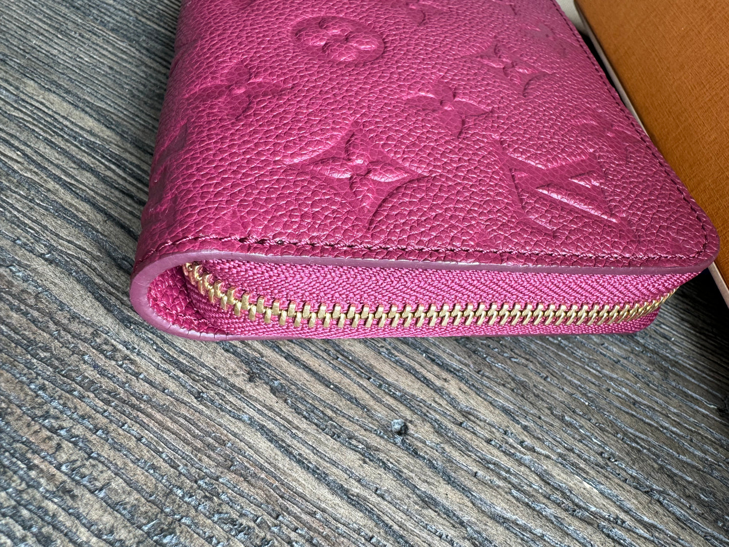 Louis Vuitton Monogram Empreinte Secret Ron Leather Zip Around Wallet