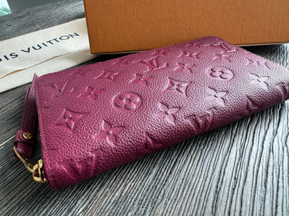 Louis Vuitton Monogram Empreinte Secret Ron Leather Zip Around Wallet