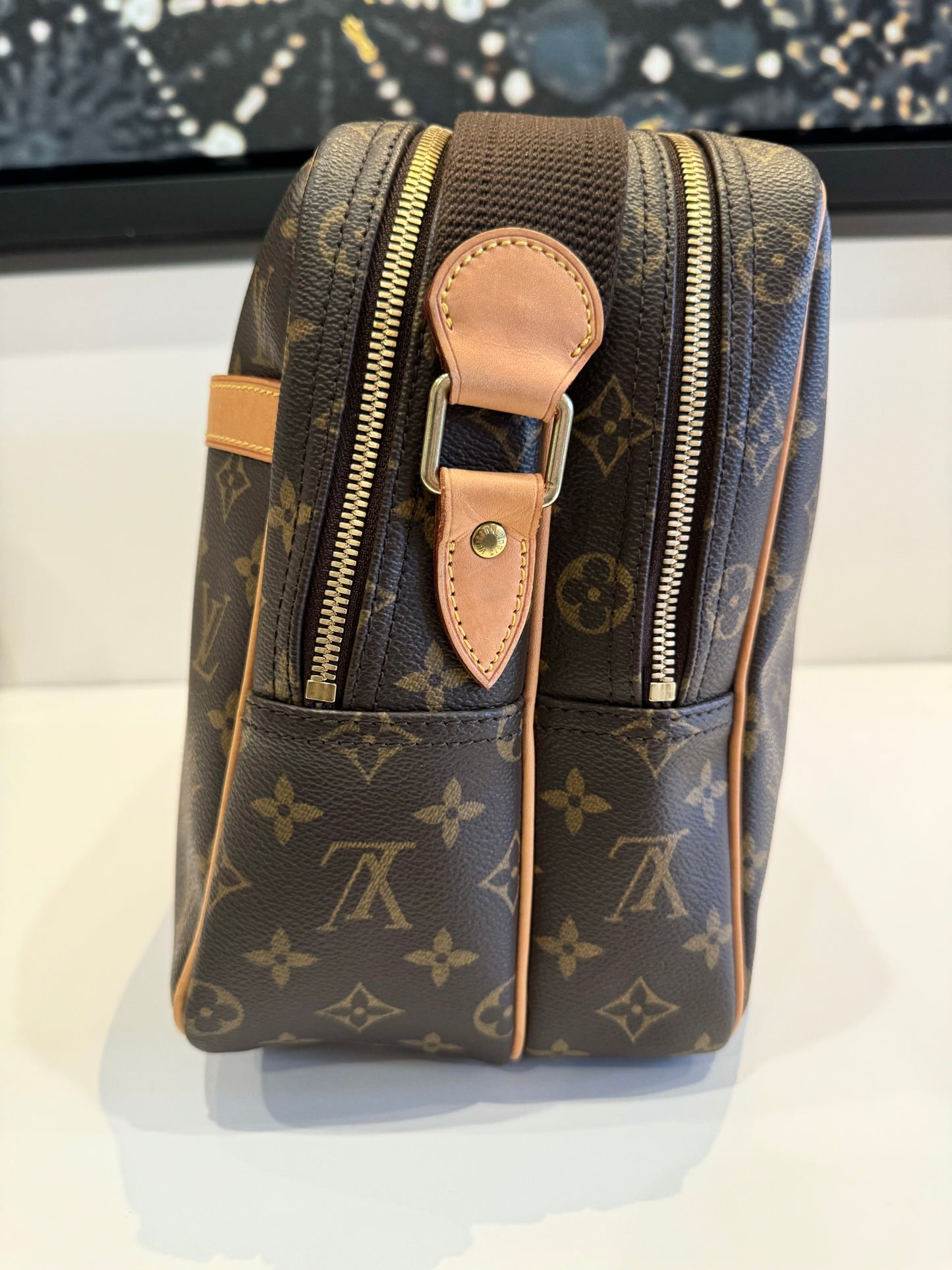 Louis Vuitton Reporter GM Messenger Crossbody Travel Bag Brown Monogram Canvas