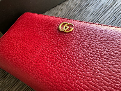 Gucci GG Marmont Zip-Around Leather Continental Wallet